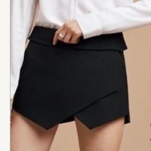 Zara Asymmetrical Skort in Black, Medium